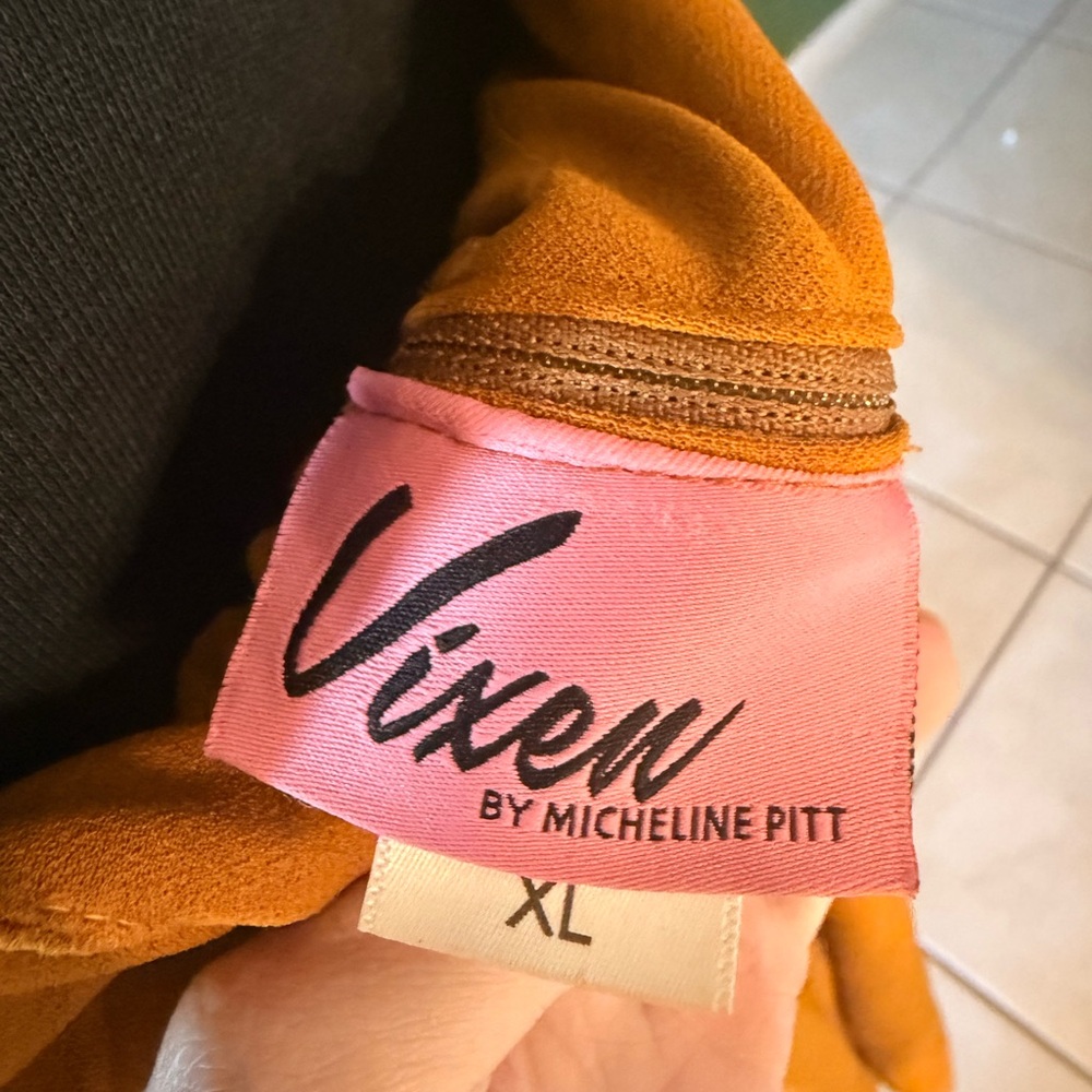 Vixen by Micheline Pitt Mustard dress